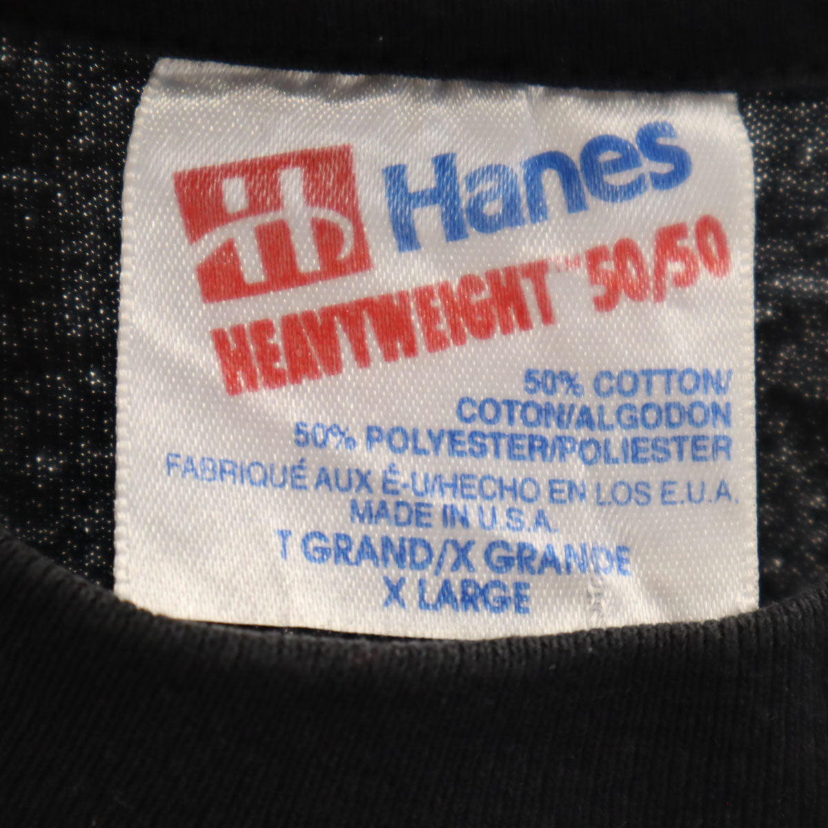 Hanes ヘインズ 90s USA製 オールド アート プリント 半袖 Tシャツ XL ブラック シングルステッチ メンズ
