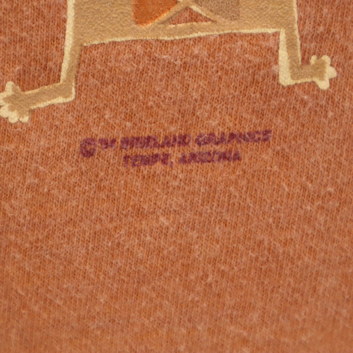 90s オールド アリゾナ 半袖 Tシャツ オレンジブラウン シングルステッチ メンズ