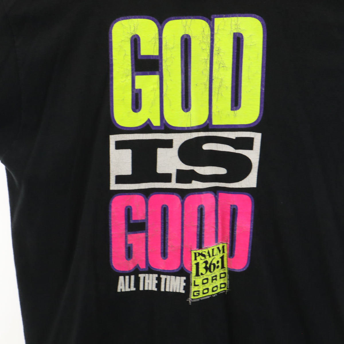 FRUIT OF THE LOOM フルーツオブザルーム 90s USA製 オールド メッセージ プリント 半袖 Tシャツ L ブラック シングルステッチ メンズ