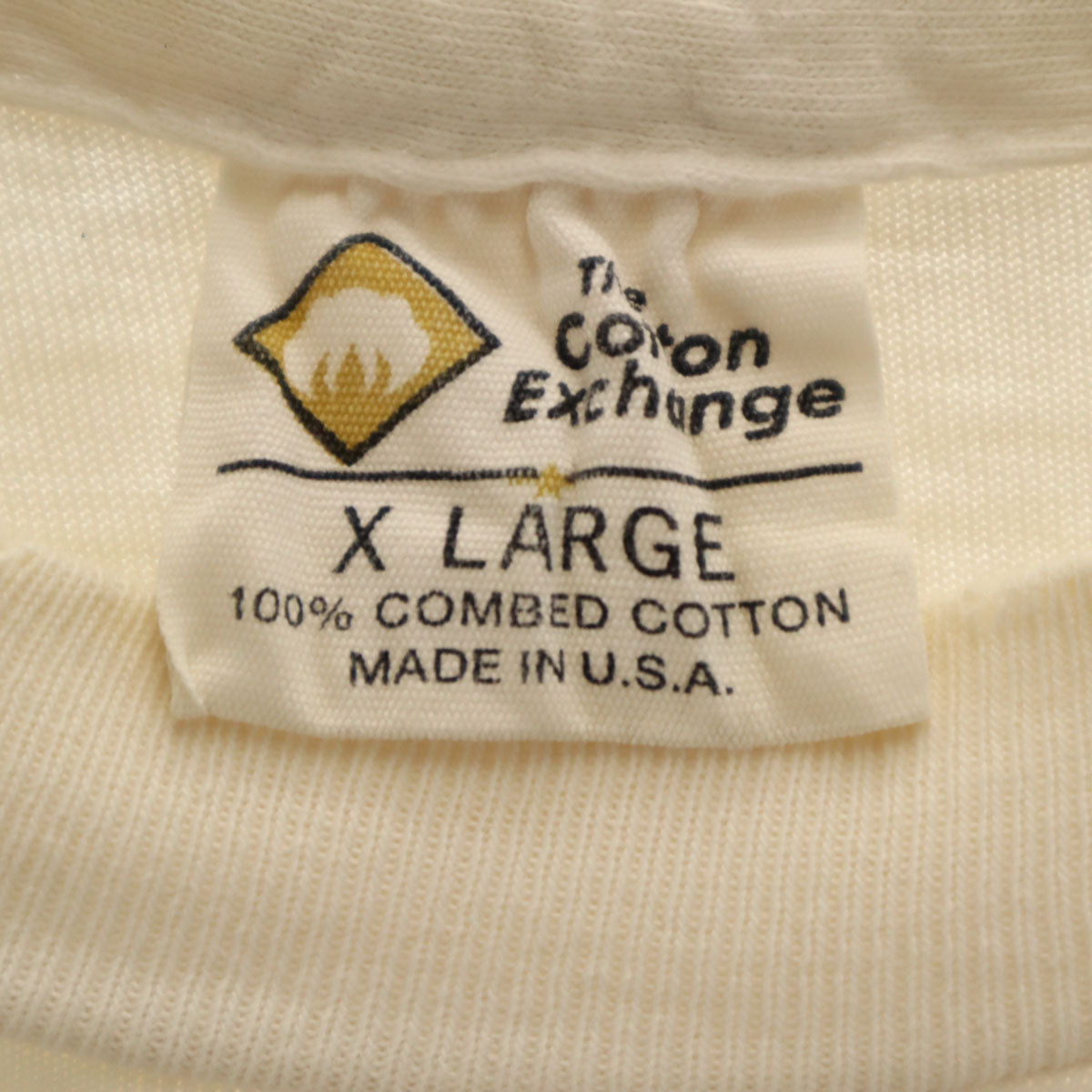 The Cotton Exchange ザコットンエクスチェンジ 90s USA製 オールド YOUNGSTOWN STATE 半袖 Tシャツ XL アイボリー シングルステッチ ペンギンズ メンズ