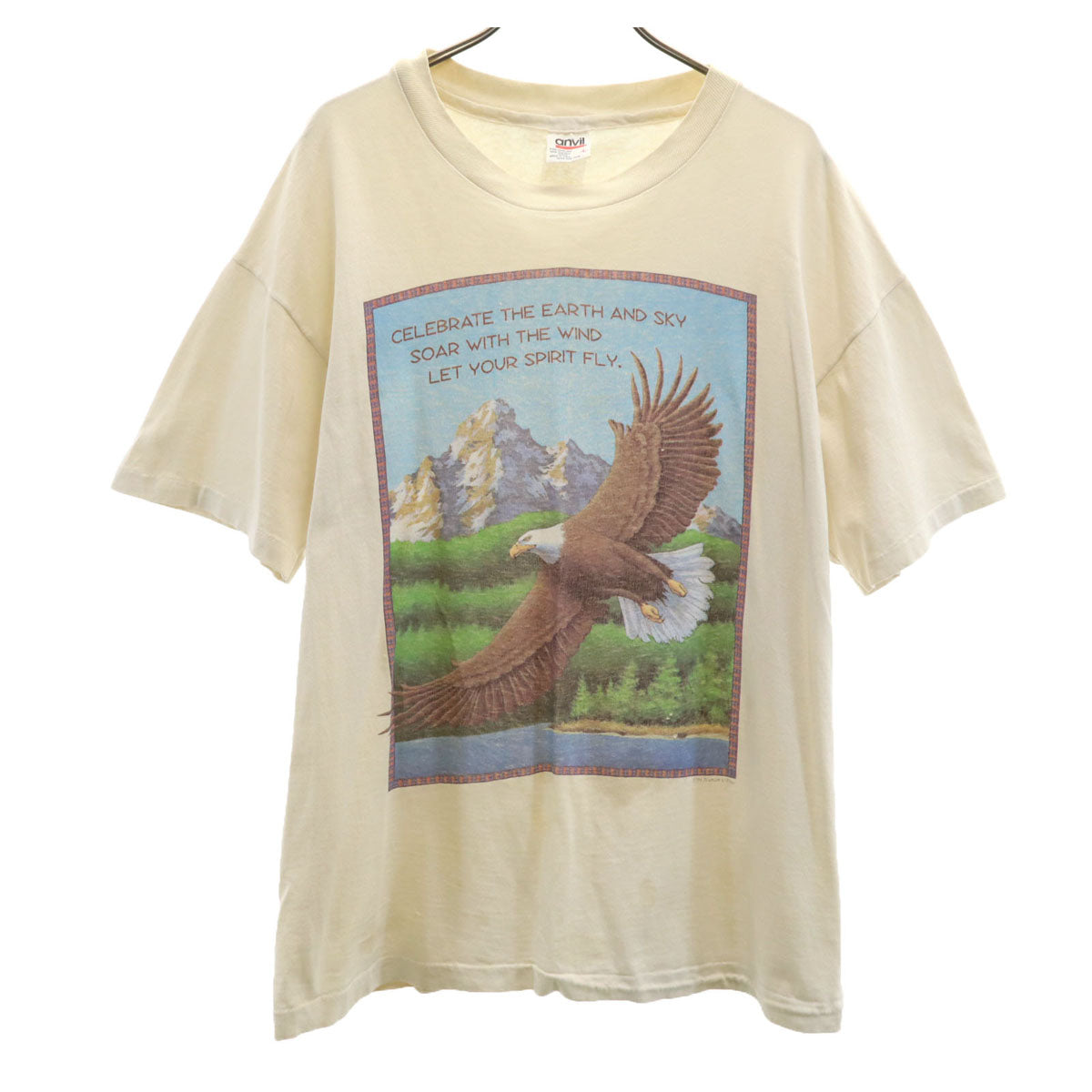 anbil アンビル 90s USA製 オールド 半袖 Tシャツ L アイボリー シングルステッチ メンズ