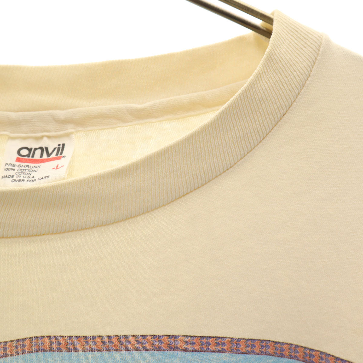 anbil アンビル 90s USA製 オールド 半袖 Tシャツ L アイボリー シングルステッチ メンズ