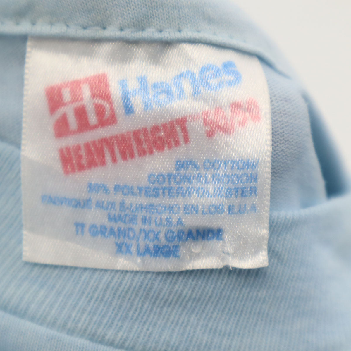 Hanes ヘインズ 90s USA製 オールド 半袖 Tシャツ XXL ブルー ビッグサイズ メンズ