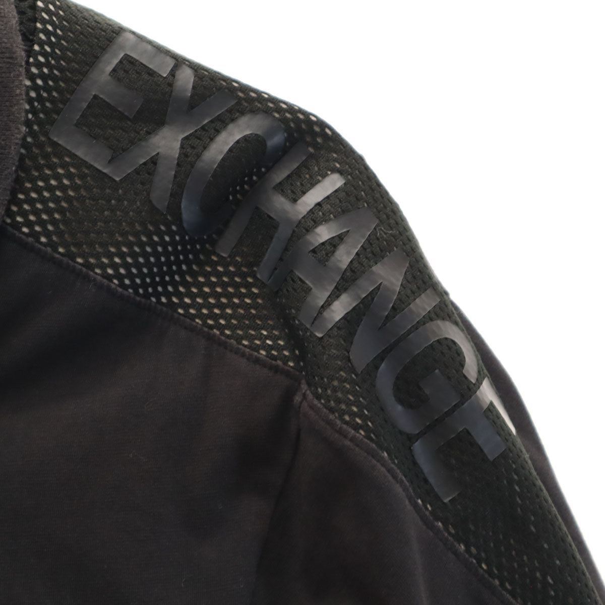 ARMANI EXCHANGE アルマーニエクスチェンジ 半袖 ハーフジップ ポロシャツ M ブラック メンズ