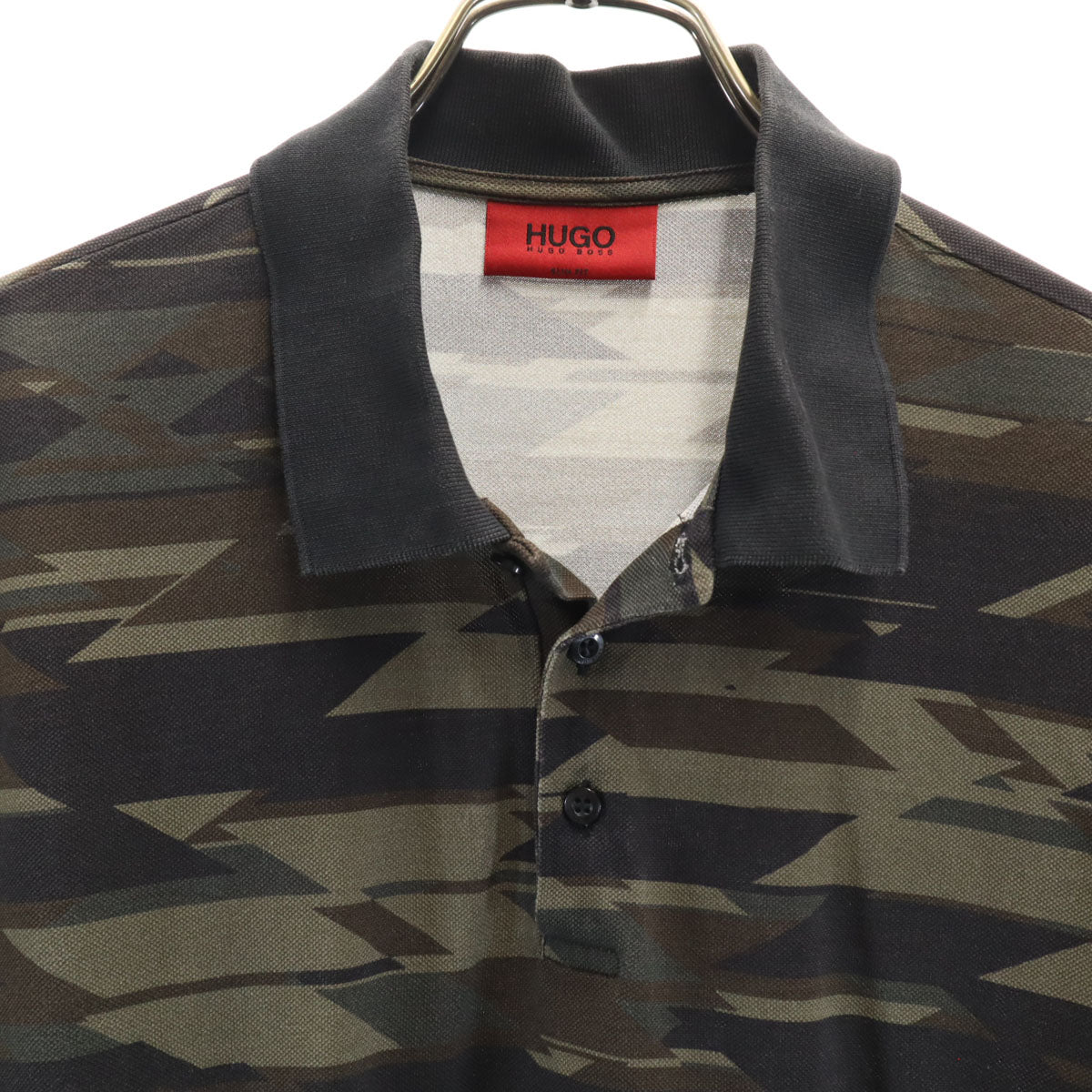 HUGO HUGO BOSS ヒューゴ ヒューゴボス 半袖 ポロシャツ M カーキ メンズ