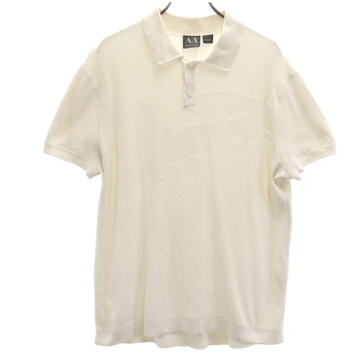ARMANI EXCHANGE アルマーニエクスチェンジ 半袖 ポロシャツ M ホワイト メンズ