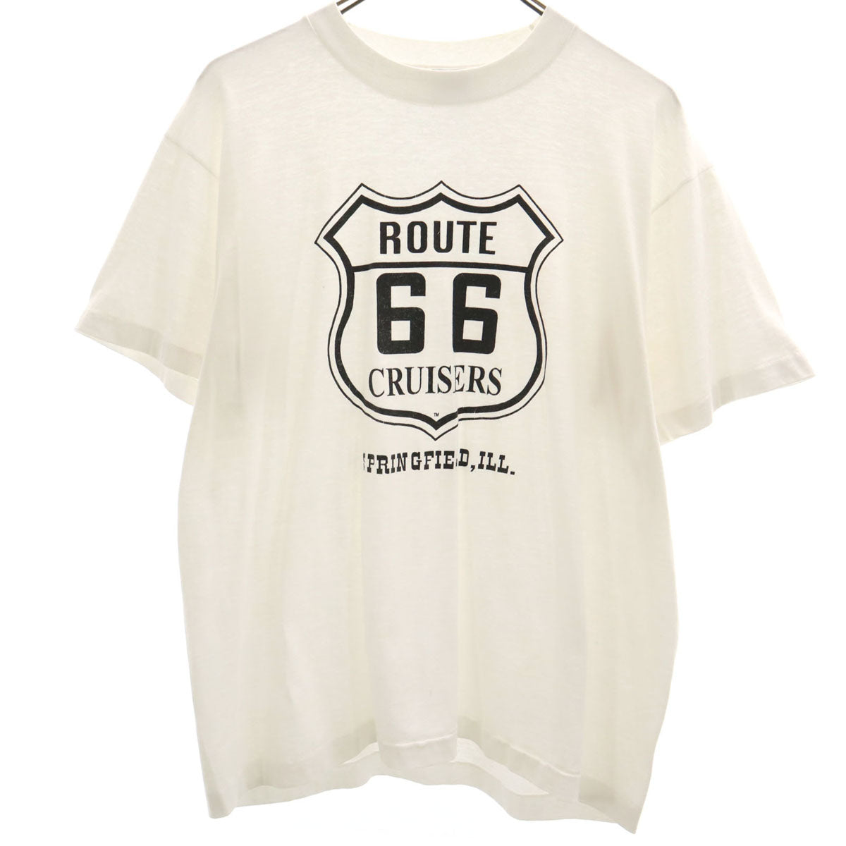 FRUIT OF THE LOOM フルーツオブザルーム 90s USA製 オールド ルート66 半袖 BEST Tシャツ L ホワイト シングルステッチ メンズ