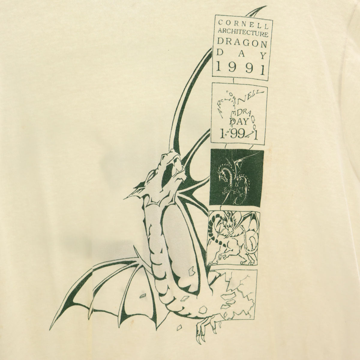 FRUIT OF THE LOOM フルーツオブザルーム 90s USA製 オールド 半袖 Tシャツ XL 白 ドラゴン シングルステッチ メンズ