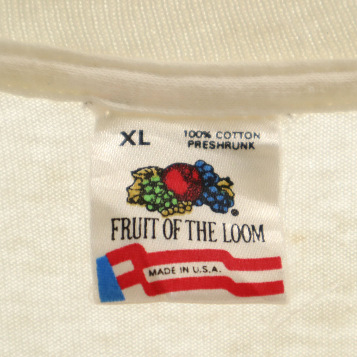 FRUIT OF THE LOOM フルーツオブザルーム 90s USA製 オールド 半袖 Tシャツ XL 白 ドラゴン シングルステッチ メンズ