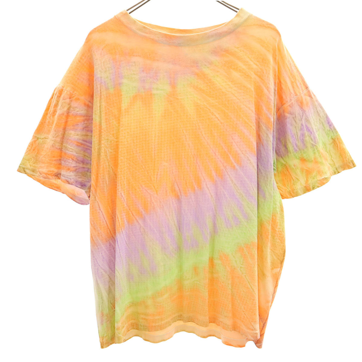 one stop 90s オールド タイダイ 半袖 Tシャツ オレンジ系 メンズ