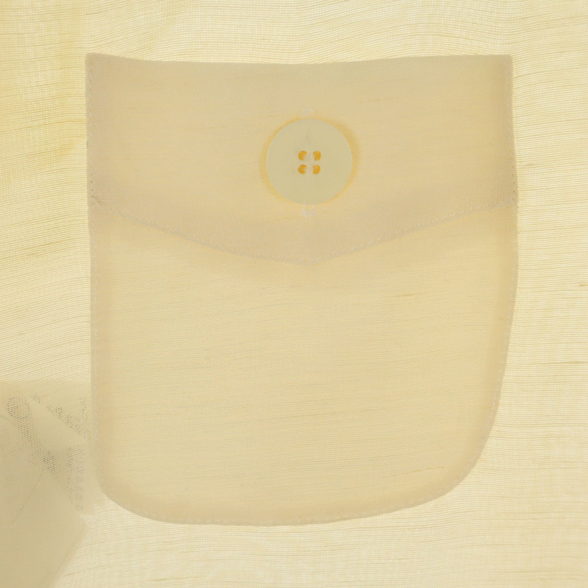 Emporio Armani エンポリオアルマーニ イタリア製 リネンブレンド 半袖 Vネック シャツ 40 アイボリー レディース