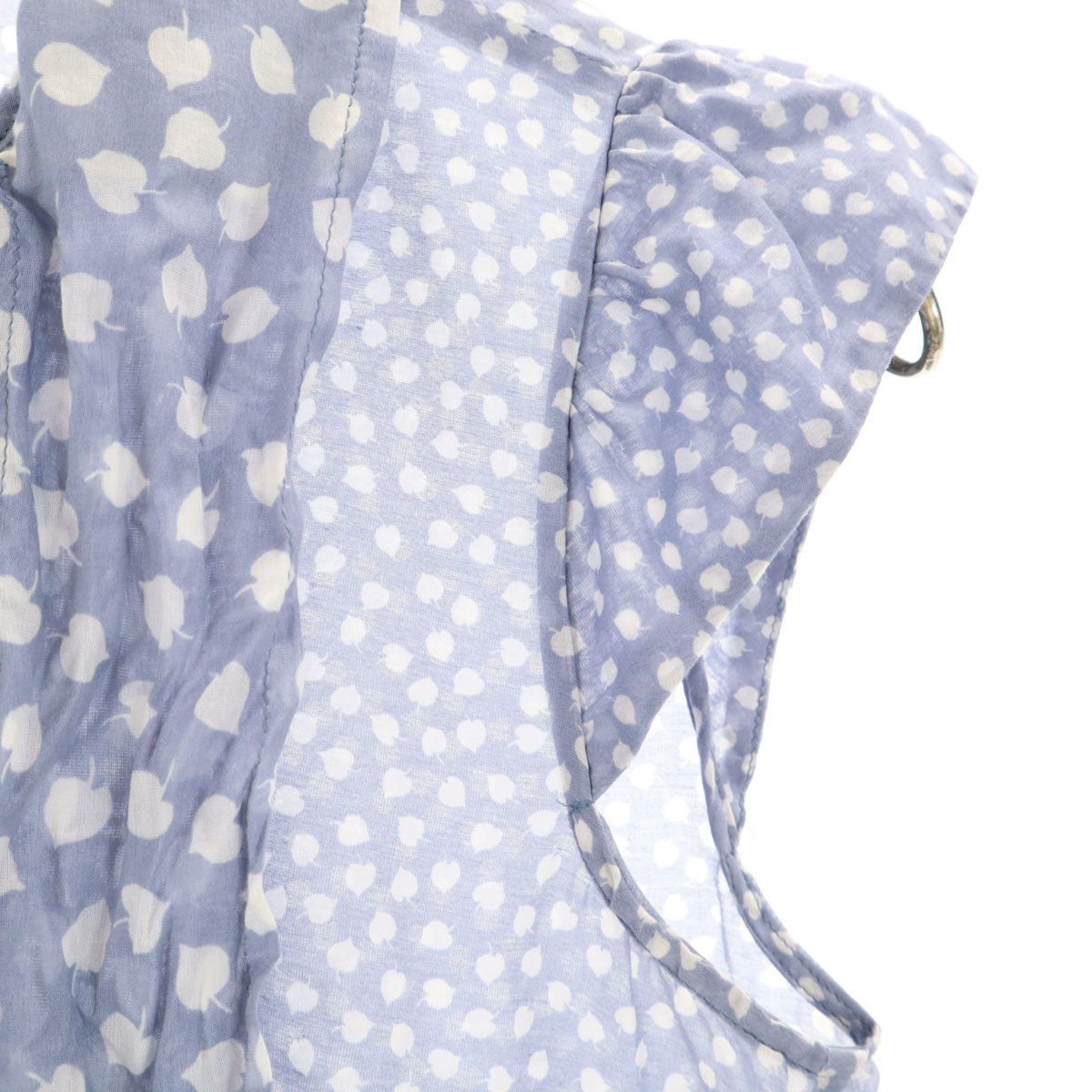 MAX MARA WEEK END LINE マックスマーラウィークエンドライン リーフ柄 ノースリーブ ブラウス ブルー系 レディース