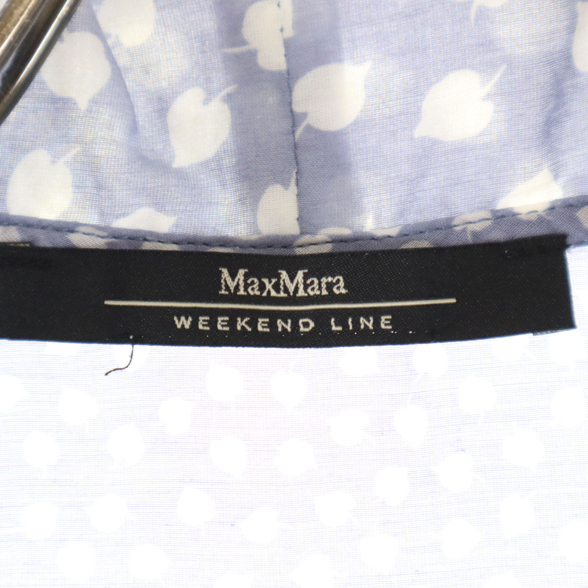 MAX MARA WEEK END LINE マックスマーラウィークエンドライン リーフ柄 ノースリーブ ブラウス ブルー系 レディース