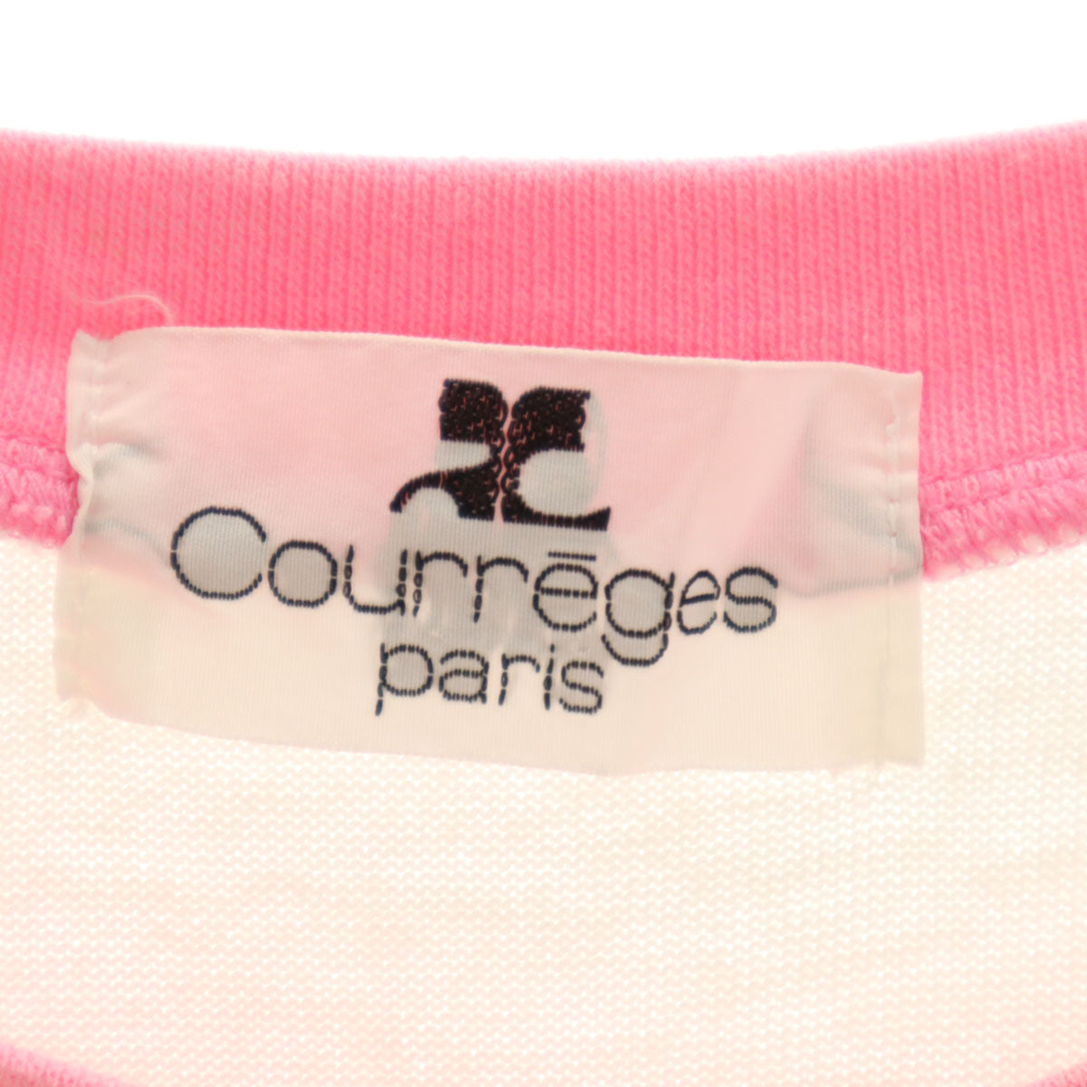 courreges クレージュ 半袖 チュニック Tシャツ M ピンク レディース