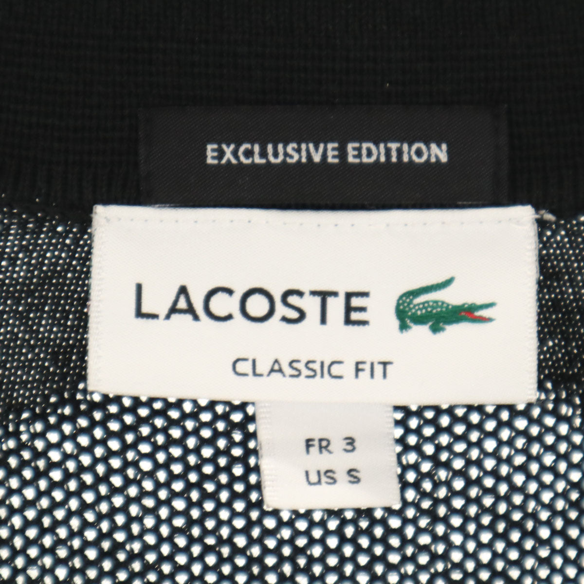LACOSTE ラコステ CLASSIC FIT 半袖 コットンニット ポロシャツ 3 ブラック メンズ