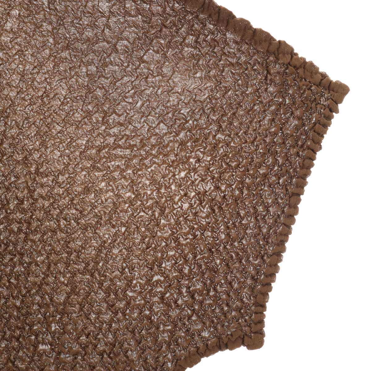 Leilian レリアン 日本製 半袖 カットソー 13 ブラウン プリーツ レディース