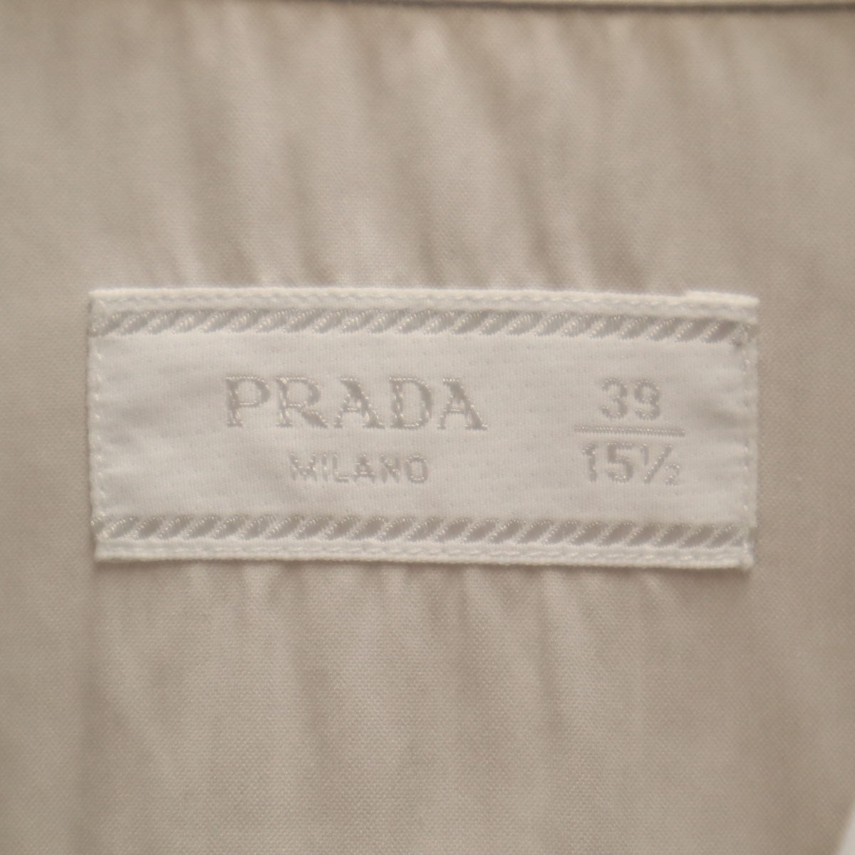 PRADA プラダ イタリア製 長袖 シャツ 39 グレー メンズ