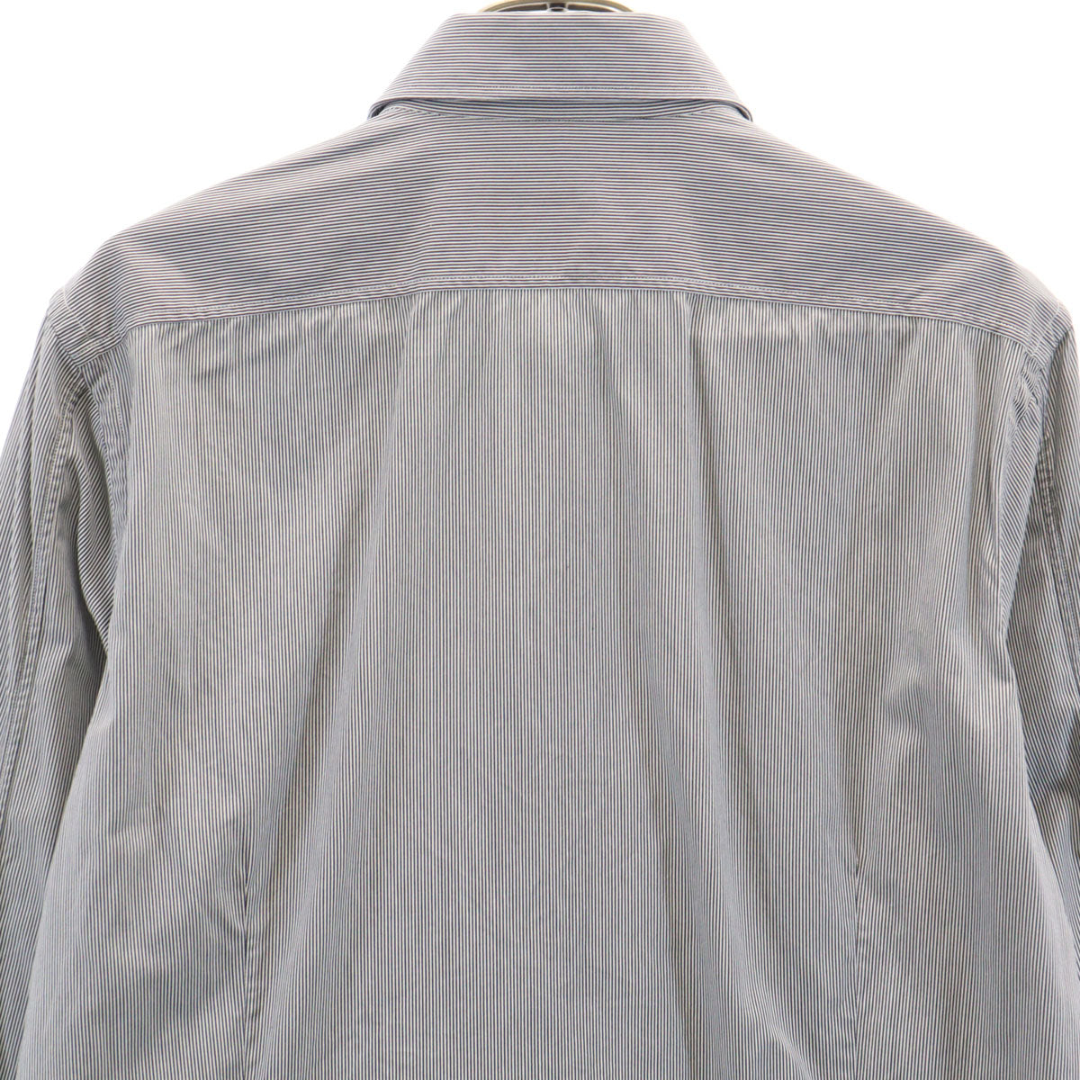 GUCCI グッチ イタリア製 ストライプ柄 長袖 コットンシャツ 40 グレー メンズ