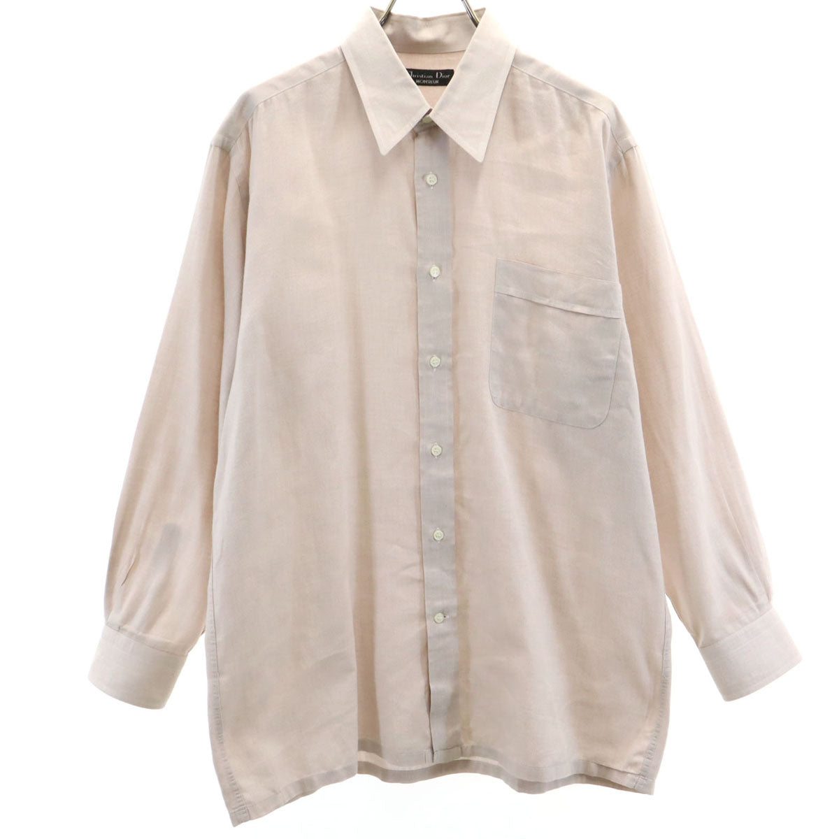 Christian Dior MONSIEUR クリスチャンディオール ムッシュ 90s オールド 長袖 シャツ グレージュ メンズ