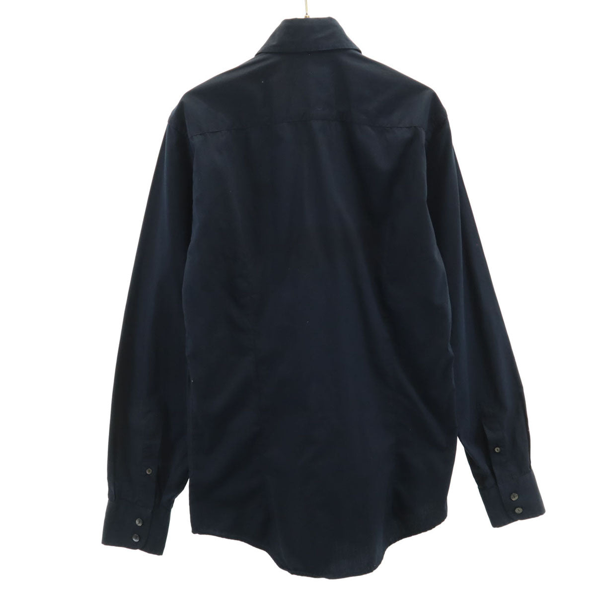 DOLCE&GABBANA ドルチェアンドガッバーナ イタリア製 長袖 コットンシャツ 39 濃紺 メンズ