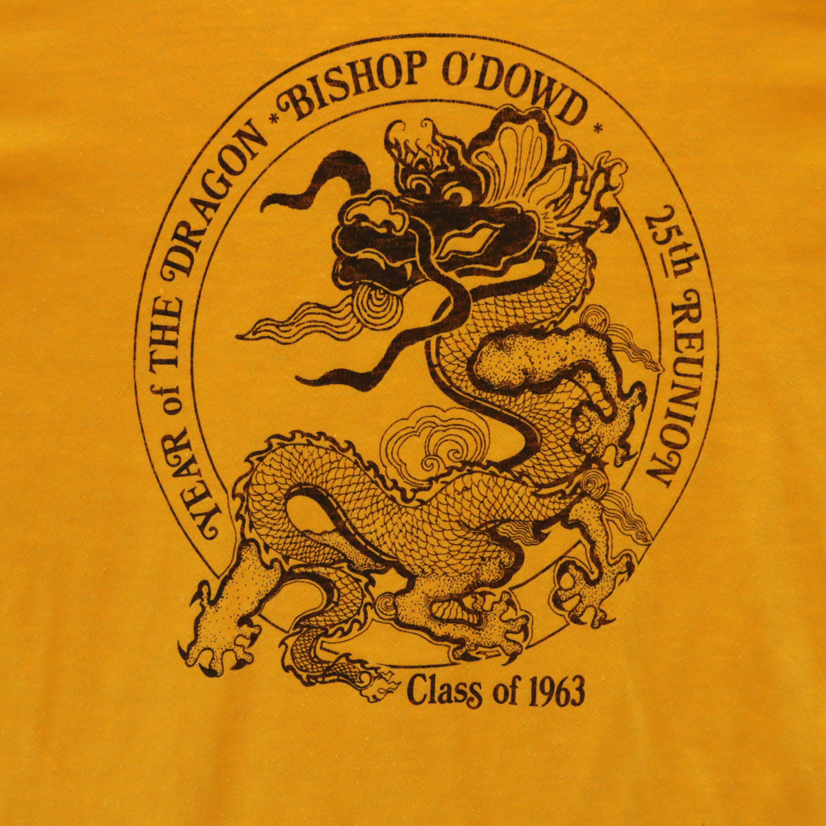 Healthknit ヘルスニット 80s USA製 ヴィンテージ ドラゴン プリント 半袖 Tシャツ XL イエロー シングルステッチ 龍 メンズ