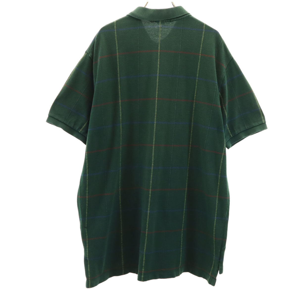 Polo by Ralph Lauren ポロバイラルフローレン チェック柄 半袖 ポロシャツ XL 深緑 鹿の子 メンズ