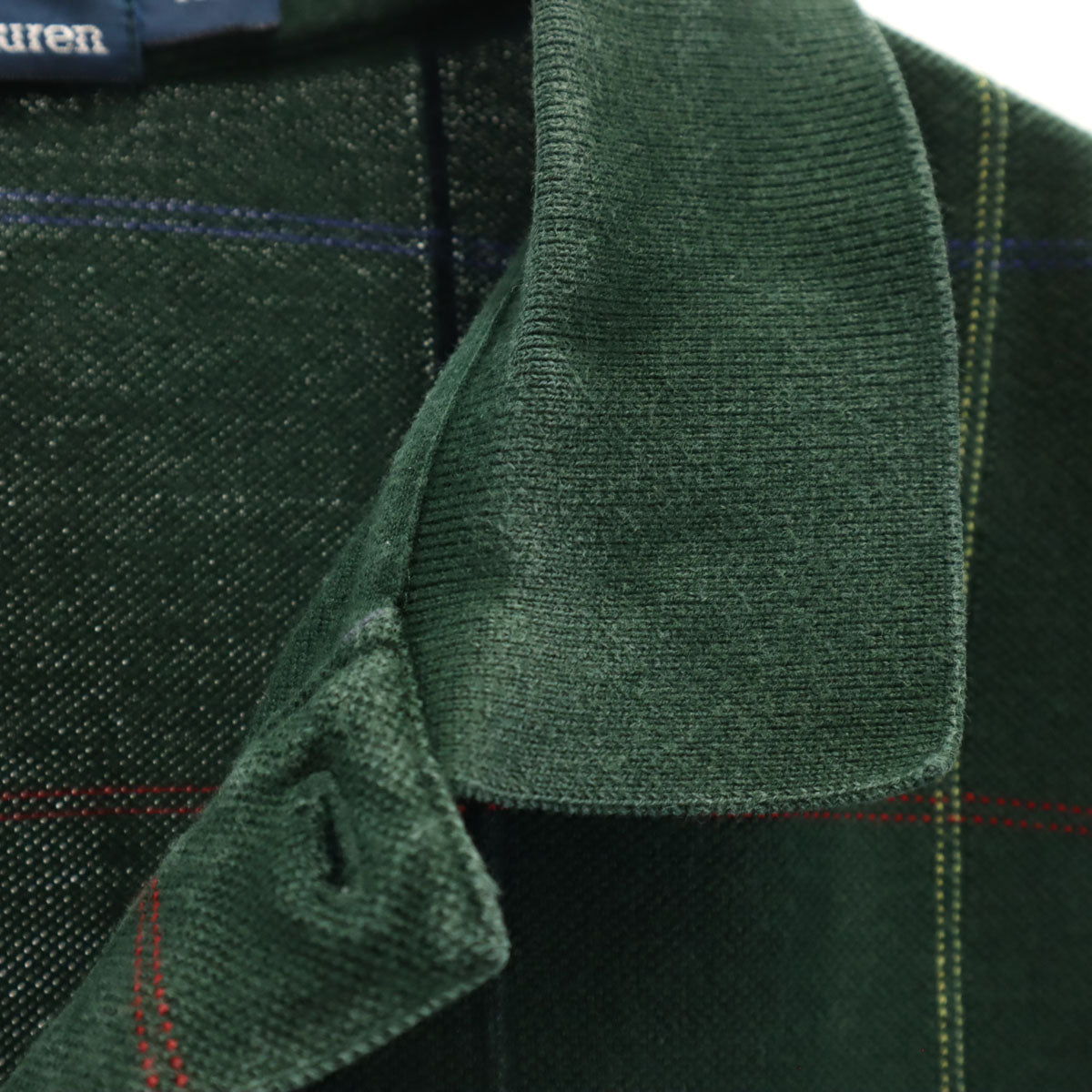 Polo by Ralph Lauren ポロバイラルフローレン チェック柄 半袖 ポロシャツ XL 深緑 鹿の子 メンズ