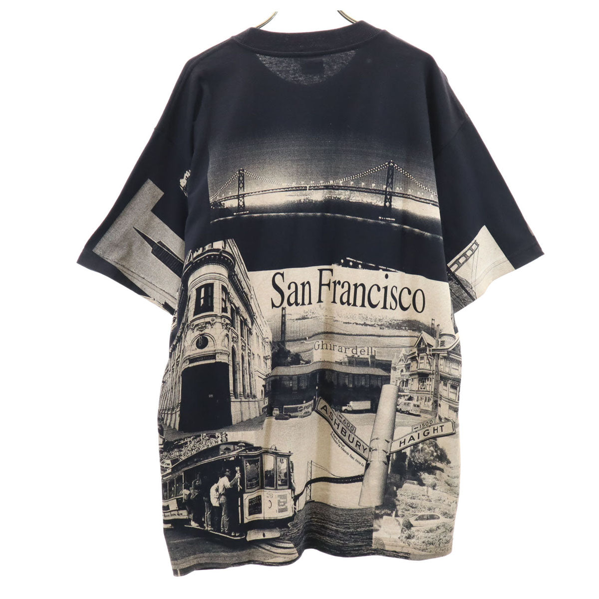 Murina ムリナ 90s USA製 オールド フォトプリント 半袖 Tシャツ L 濃紺 メンズ