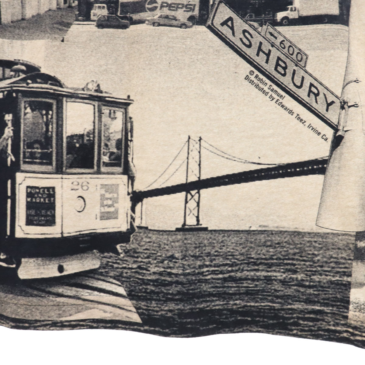 Murina ムリナ 90s USA製 オールド フォトプリント 半袖 Tシャツ L 濃紺 メンズ