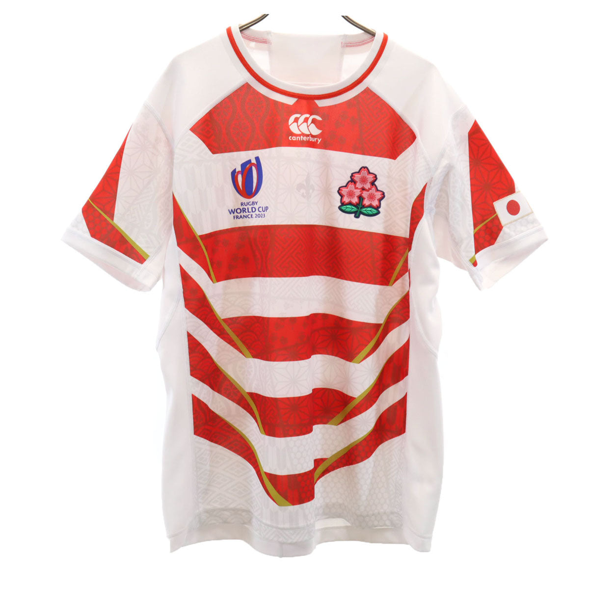 CANTERBURY OF NEW ZEALAND カンタベリー 日本代表ワールドカップ2023 ラグビー 半袖 ユニフォーム L ホワイト メンズ
