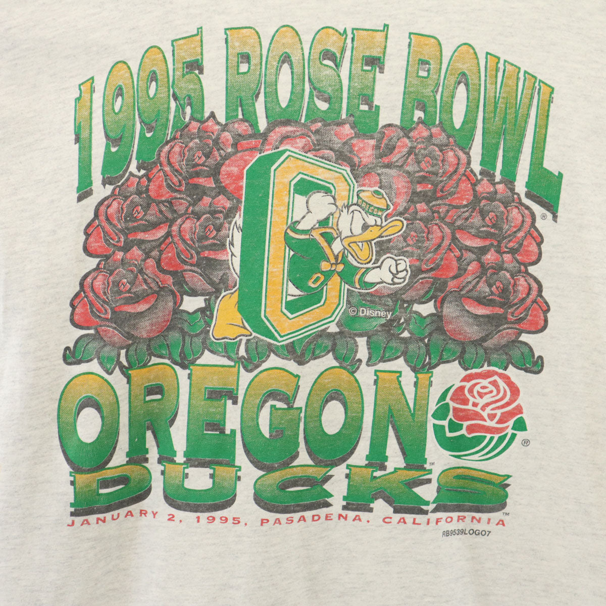COMPETITOR 90s オールド 1995年 ローズボウル ドナルドダック 半袖 Tシャツ L グレー ディズニー メンズ