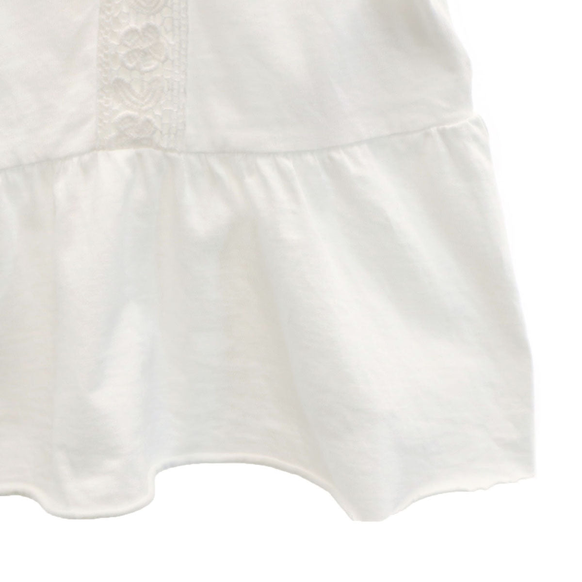 RED VALENTINO レッドヴァレンティノ 半袖 レースデザイン カットソー S ホワイト レディース