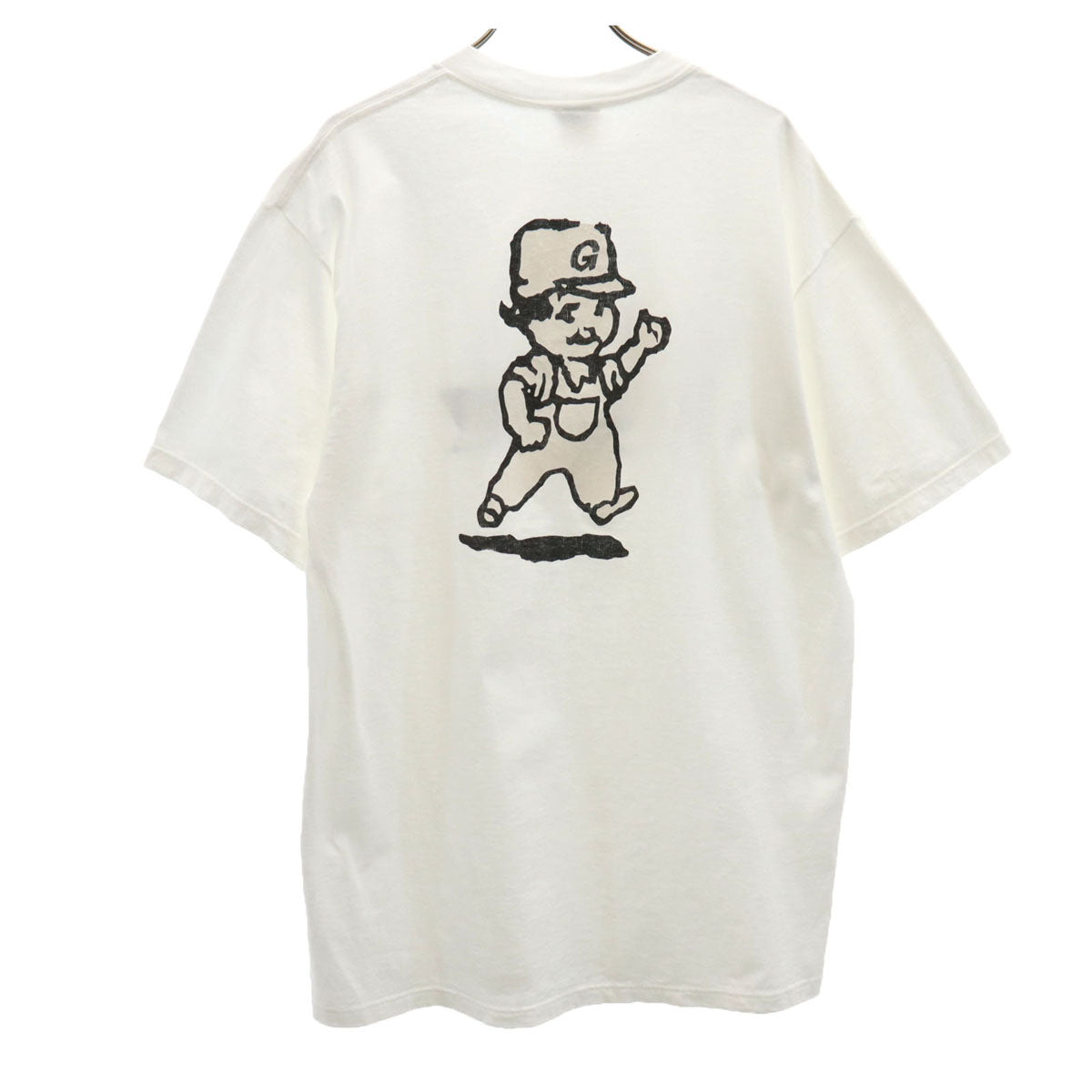 GOUGE 90s USA製 オールド バックプリント 半袖 Tシャツ L ホワイト メンズ