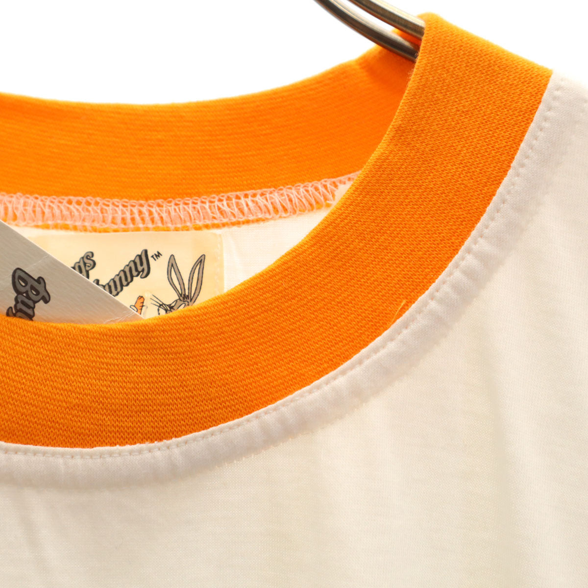 未使用 Bugs Bunny バッグスバニー 半袖 リンガー Tシャツ F ホワイト タグ付き メンズ