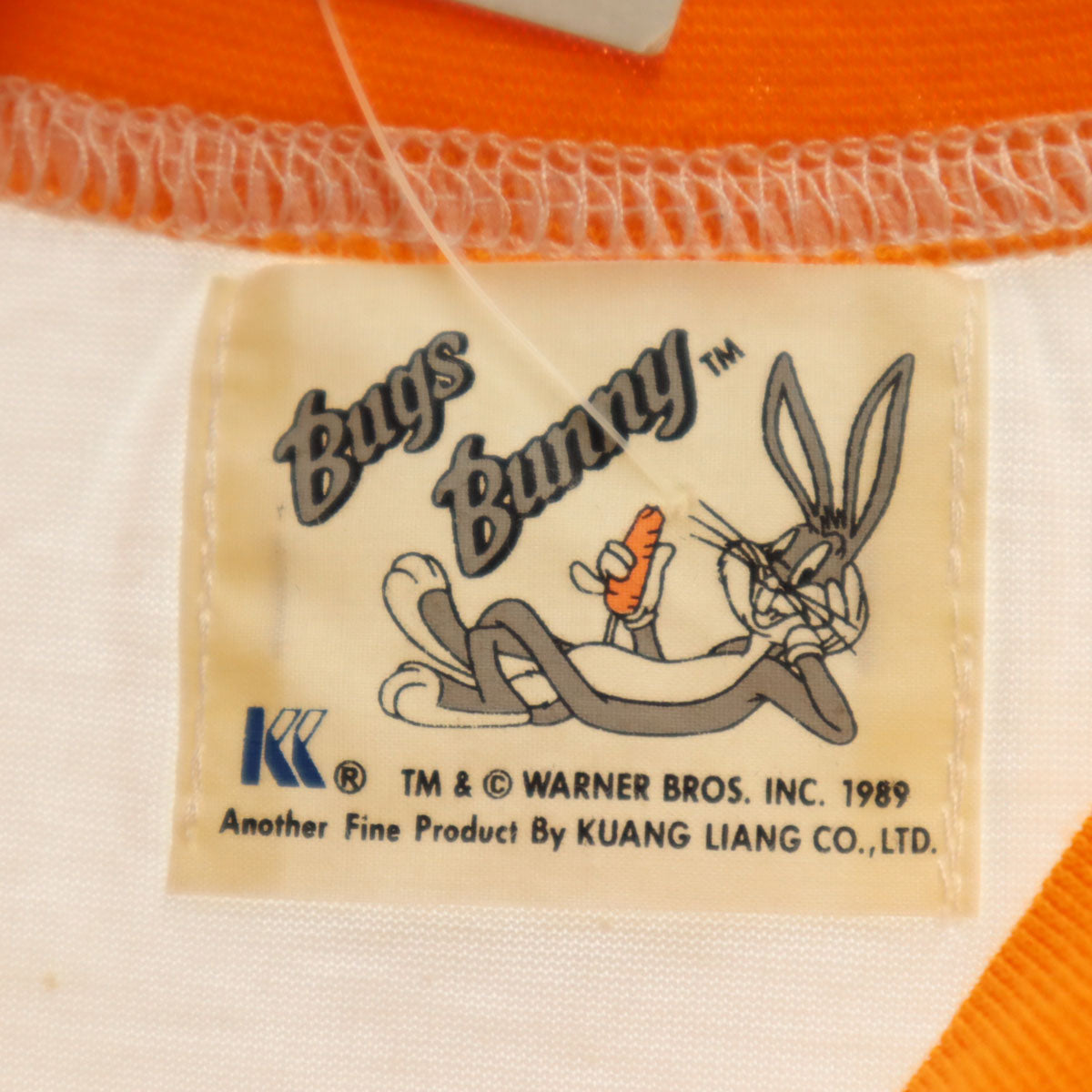 未使用 Bugs Bunny バッグスバニー 半袖 リンガー Tシャツ F ホワイト タグ付き メンズ