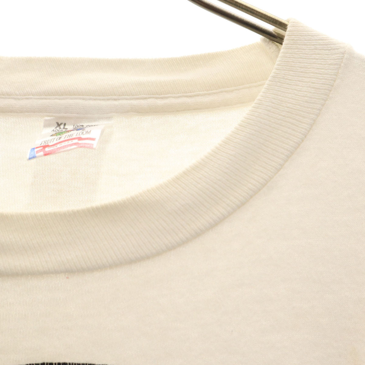 FRUIT OF THE LOOM フルーツオブザルーム 90s USA製 オールド Phipps プリント 半袖 Tシャツ XL ホワイト シングルステッチ メンズ