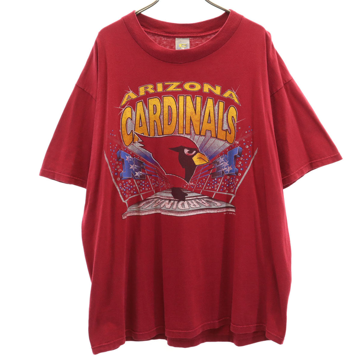 COMPETITOR 90s オールド NFL アリゾナ・カージナルス 半袖 Tシャツ XL ワインレッド系 ARIZONA CARDINALS アメフト メンズ