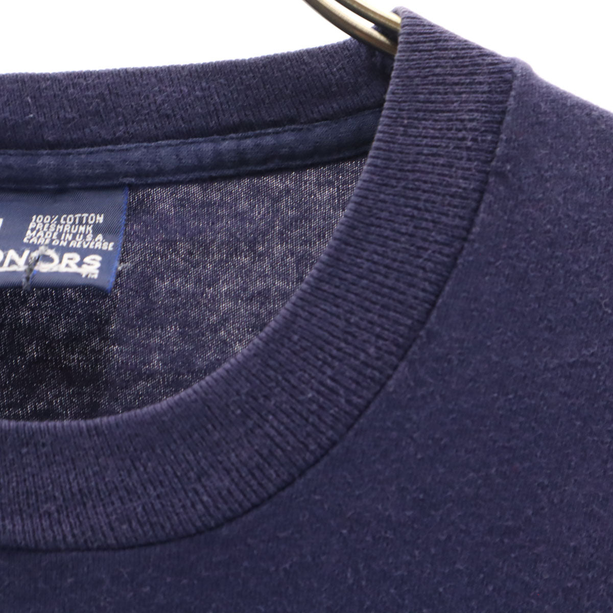 HONORS 90s USA製 オールド 半袖 無地 Tシャツ M ネイビー ポケT メンズ