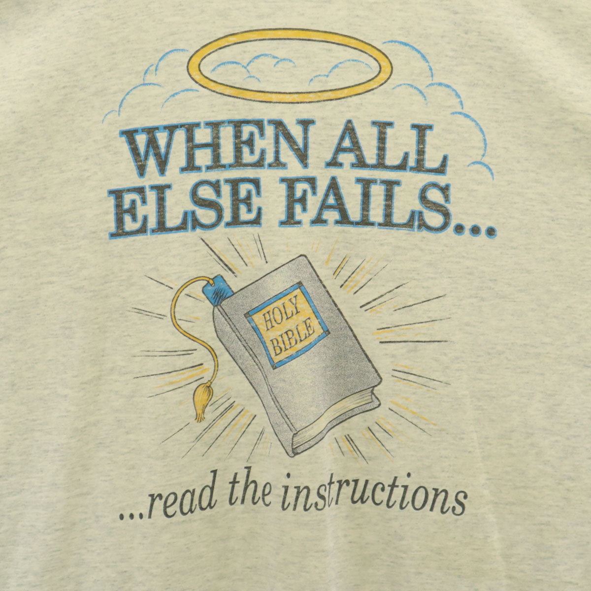 FRUIT OF THE LOOM BEST フルーツオブザルーム ベスト 90s USA製 オールド メッセージ プリント 半袖 Tシャツ XL グレー シングルステッチ メンズ