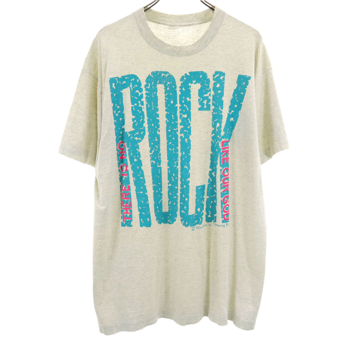 FRUIT OF THE LOOM フルーツオブザルーム 90s USA製 オールド ROCK 半袖 Tシャツ XL グレー シングルステッチ メンズ