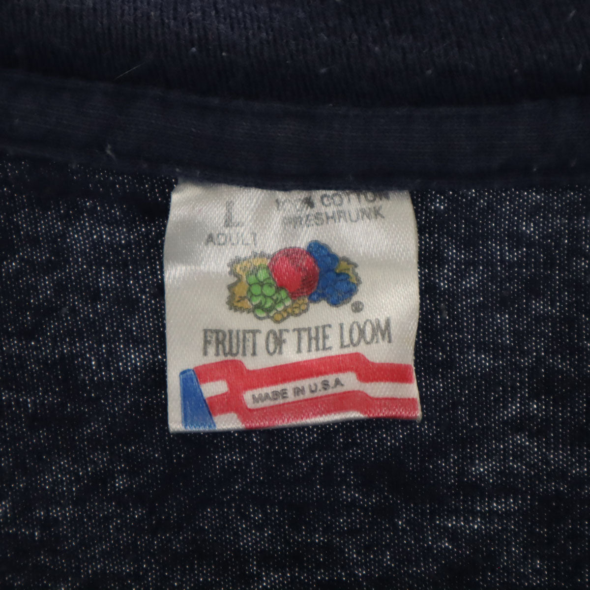 FRUIT OF THE LOOM フルーツオブザルーム 90s USA製 オールド HOGTOWN BREWERS 半袖 Tシャツ L ネイビー シングルステッチ メンズ
