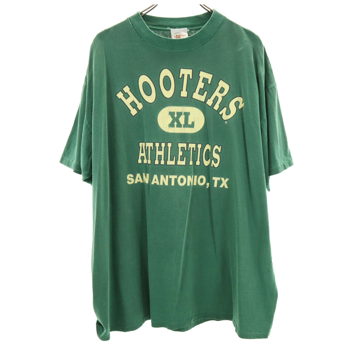 HOOTERS フーターズ 90s USA製 オールド 半袖 Tシャツ L グリーン シングルステッチ メンズ