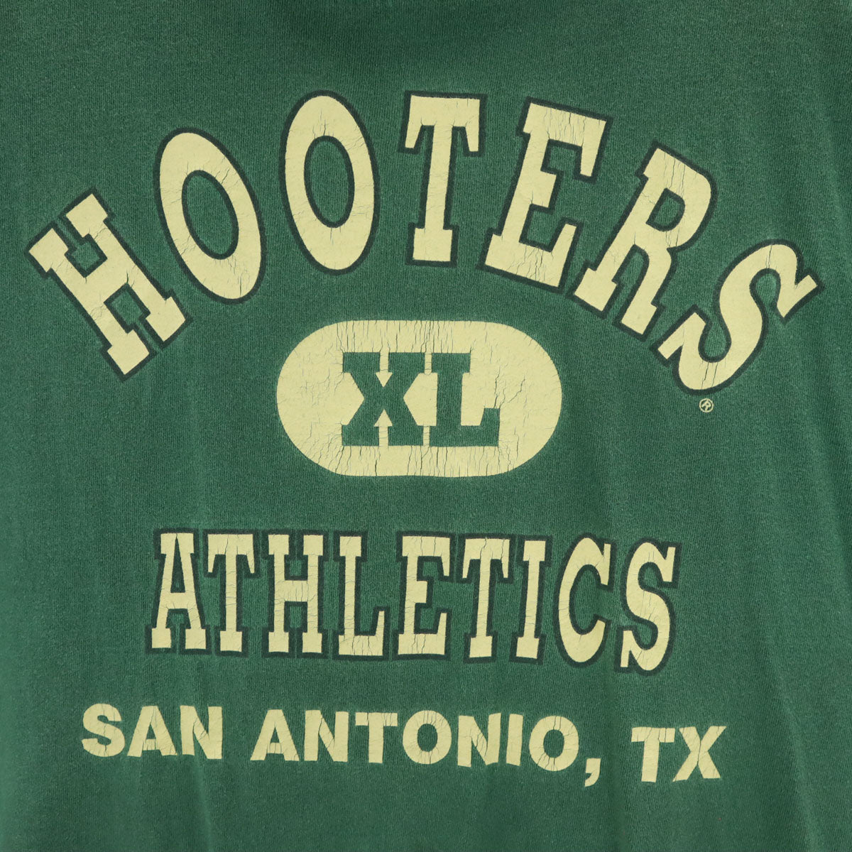 HOOTERS フーターズ 90s USA製 オールド 半袖 Tシャツ L グリーン シングルステッチ メンズ