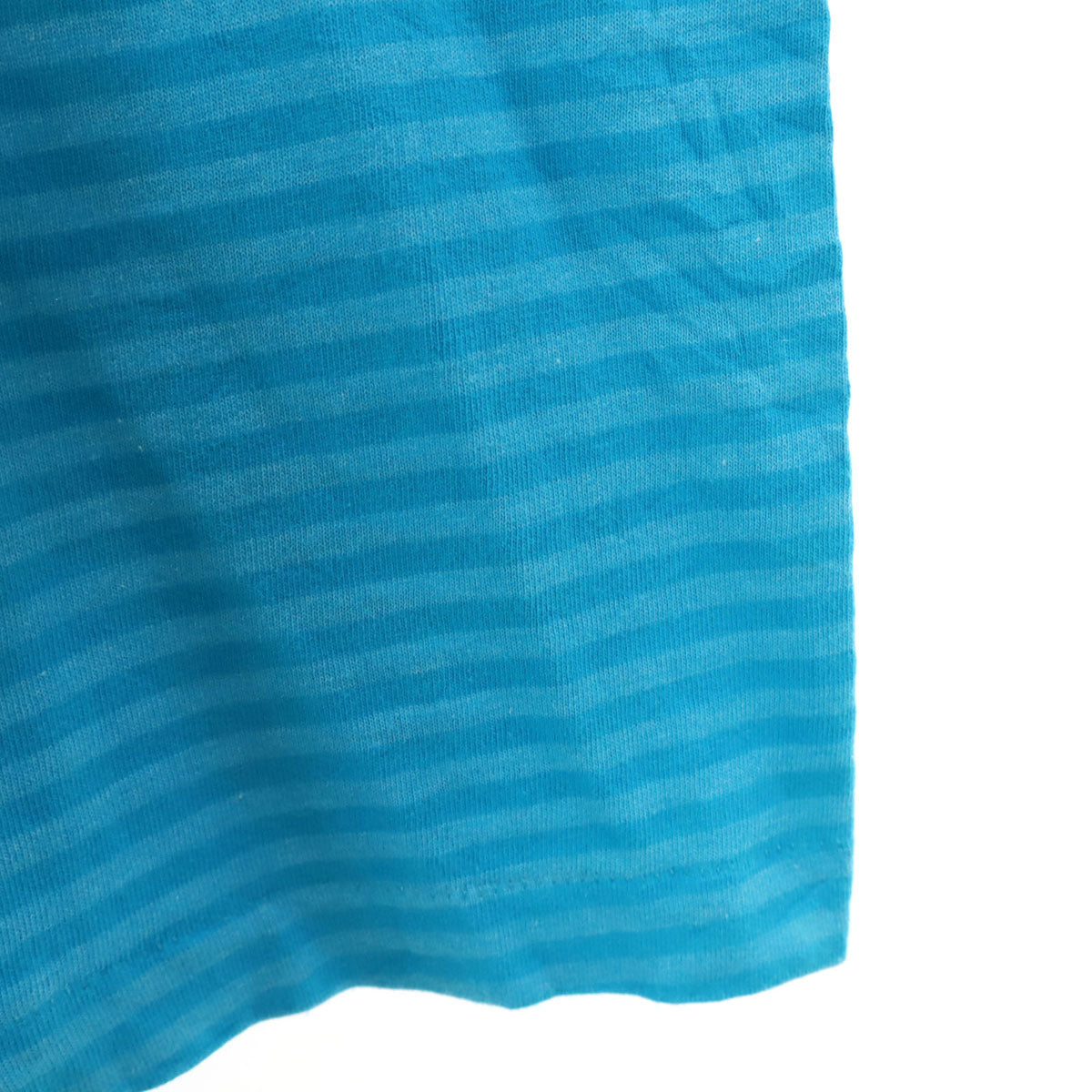 FRUIT OF THE LOOM フルーツオブザルーム 90s USA製 オールド ボーダー柄 半袖 Tシャツ L 水色 シングルステッチ レディース