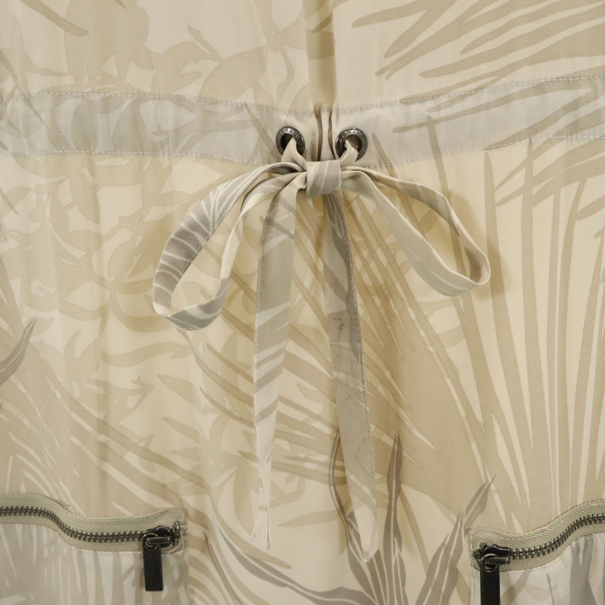 ARMANI EXCHANGE アルマーニエクスチェンジ 総柄 半袖 ミニワンピース XS グレー系 レディース