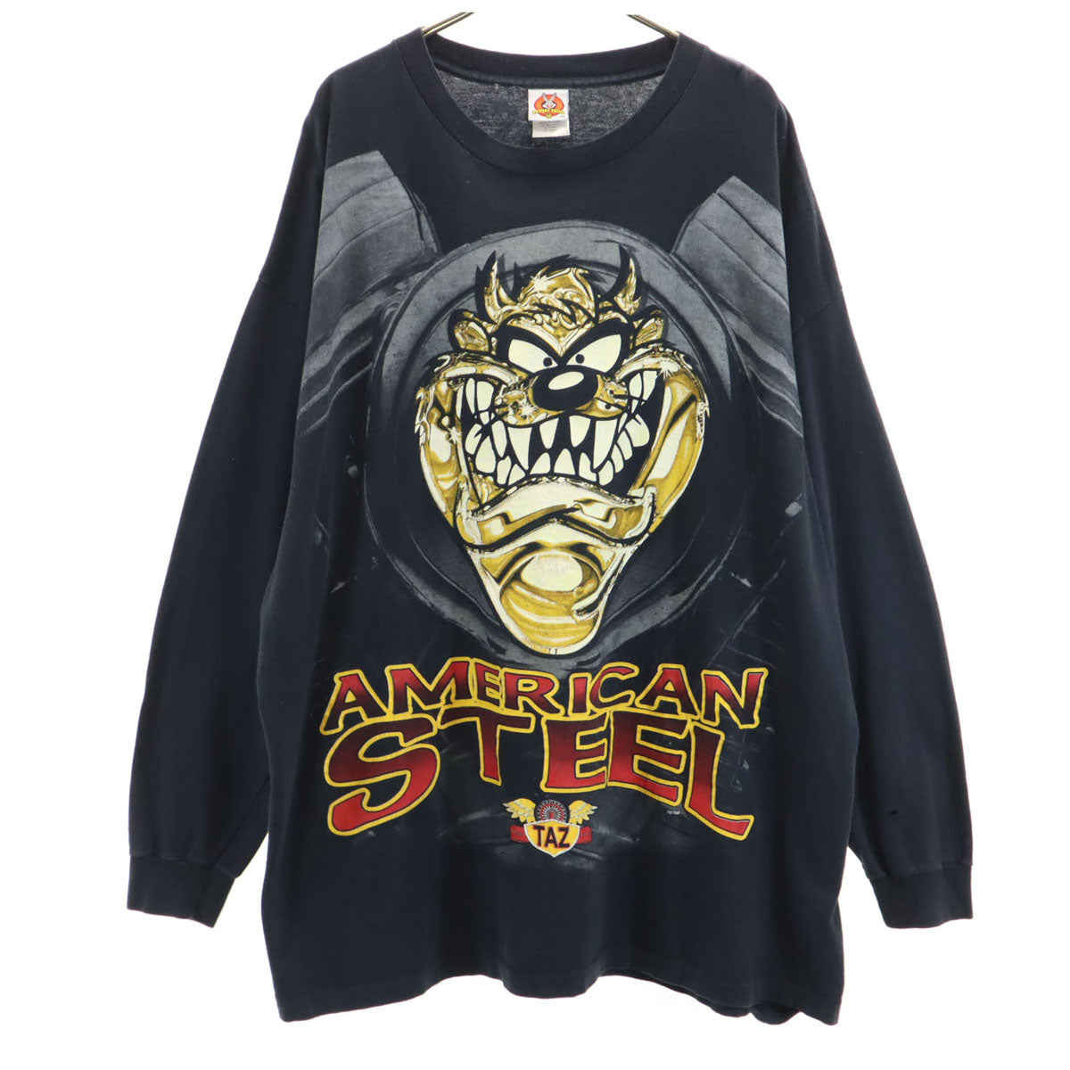 LOONEY TUNES ルーニーテューンズ USA製 タズマニアン・デビル 長袖 Tシャツ XL ブラック ロンT メンズ