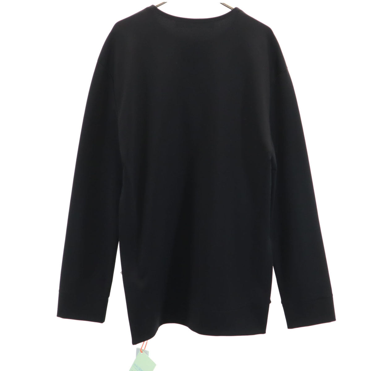 未使用 OFF-WHITE オフホワイト イタリア製 長袖 カットソー 38 ブラック JERSEY NAIL WRAP TOP トップス レディース