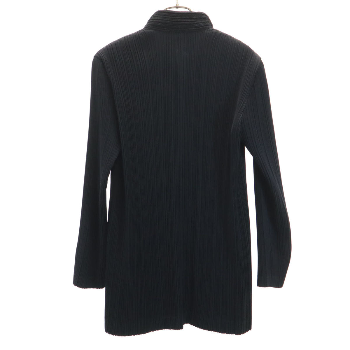 ISSEY MIYAKE イッセイミヤケ 90s 日本製 オールド スタンドカラー プリーツ ジャケット M ブラック レディース