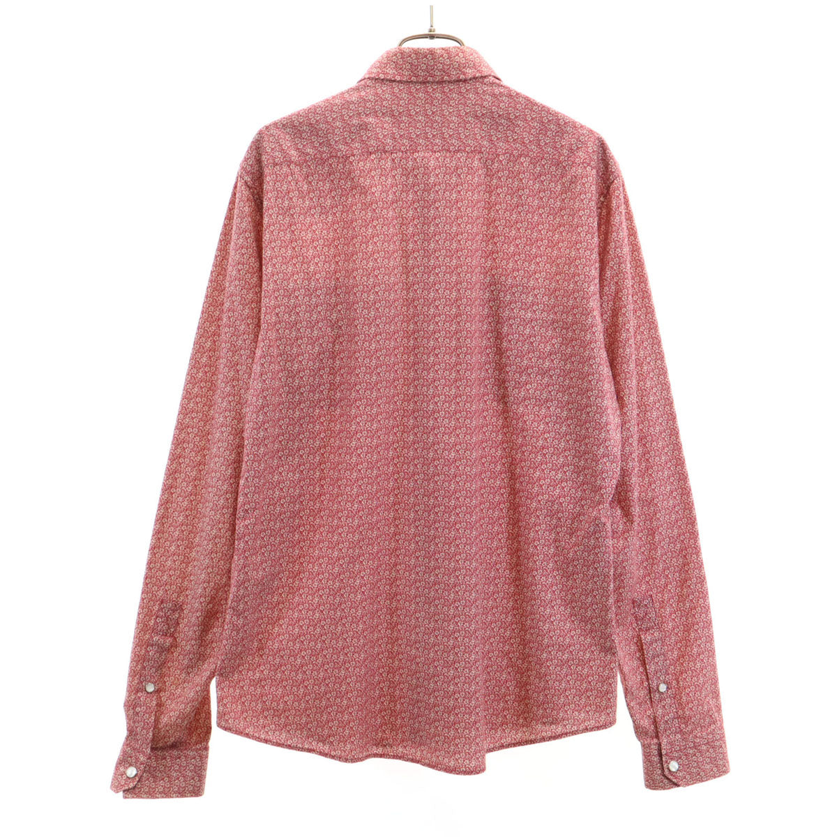 GUCCI グッチ イタリア製 花柄 長袖 ウエスタンシャツ 40 レッド系 メンズ