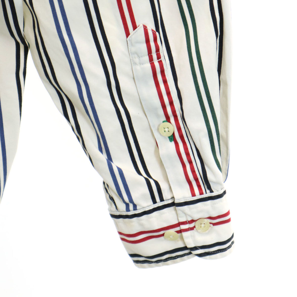 TOMMY HILFIGER トミーヒルフィガー ストライプ柄 長袖 ボタンダウンシャツ M ホワイト メンズ